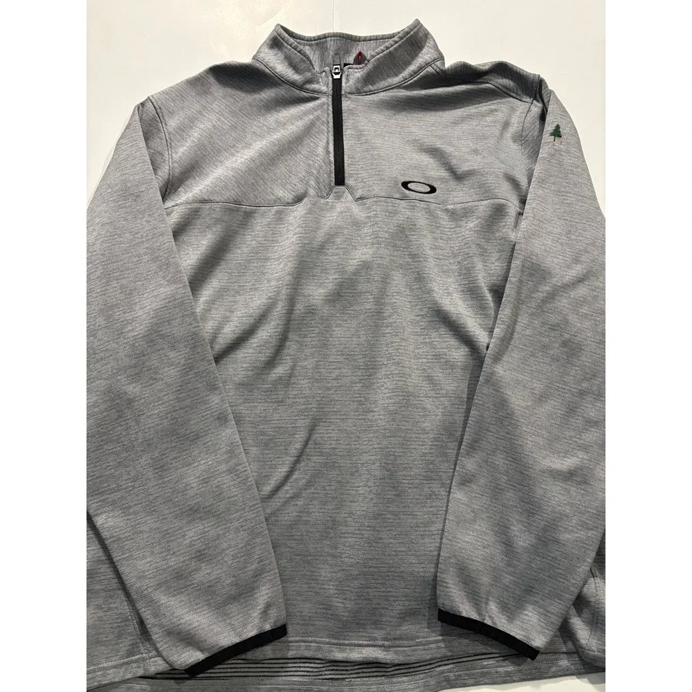 Oakley 1/4 Quarter Zip Pullover Mens Large Gray Athletic